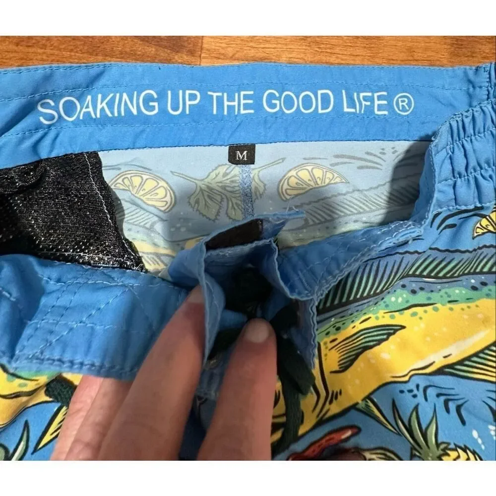 Soaking Up the Good Life Swim Trunks Sz M
